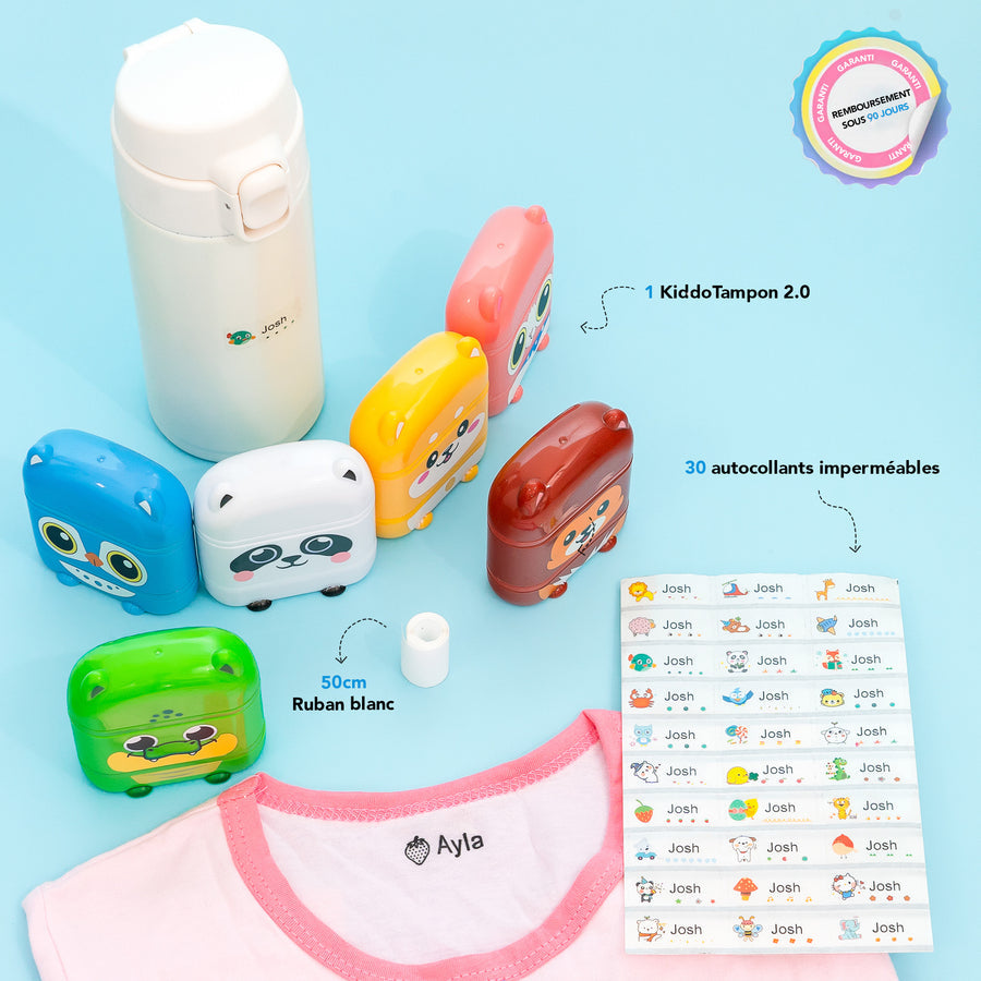 Tampon Personnalisable Pour Marquer Les Vêtements D'enfant - Encre Lavable, Réutilisable Plus De 1000 Fois (nom Et Sexe) - 2