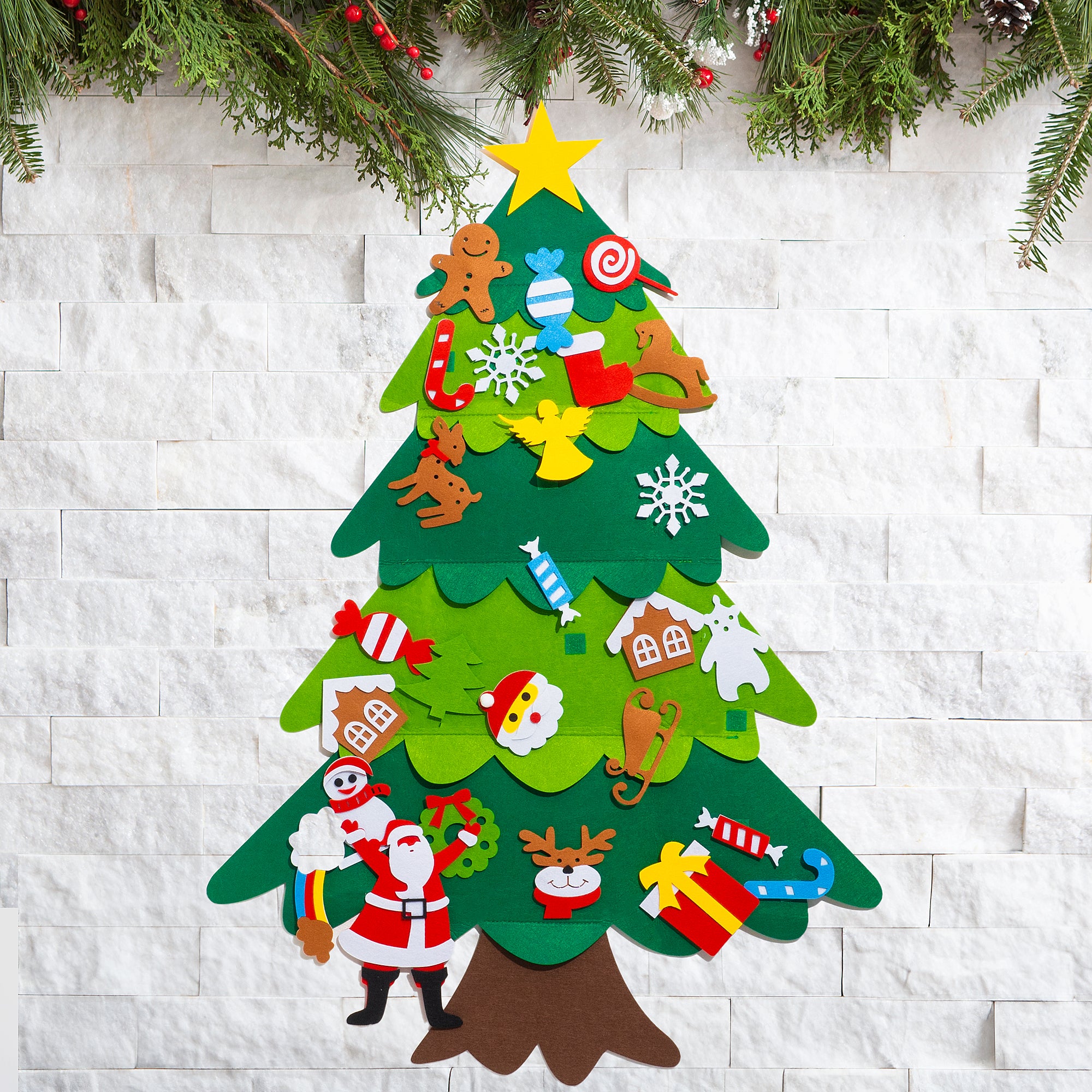 Sapin de Noël pour enfants (comprend 30 décorations)