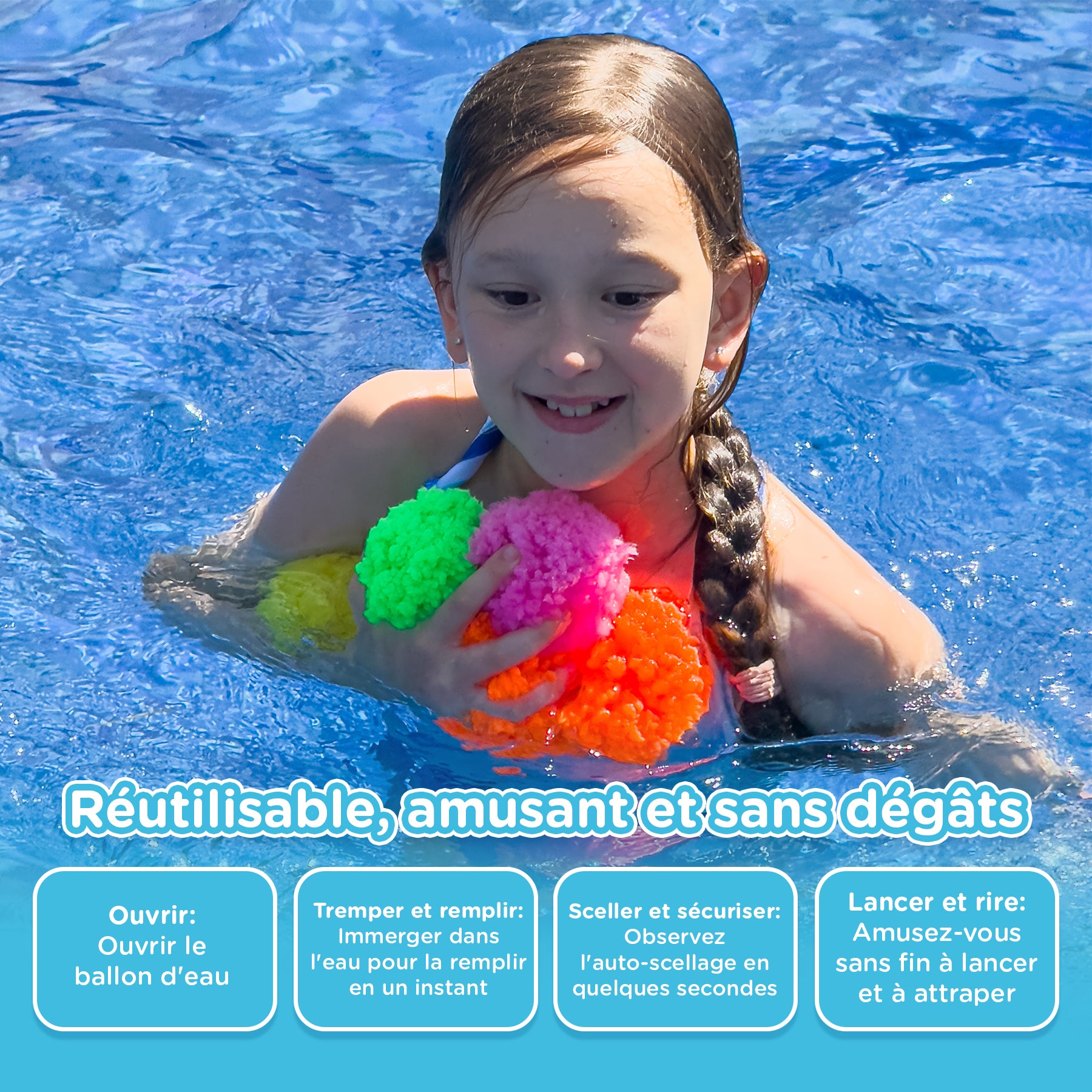 KiddoSpace Balles Éponge Réutilisables (Achetez 10, Recevez 20 Gratuites)