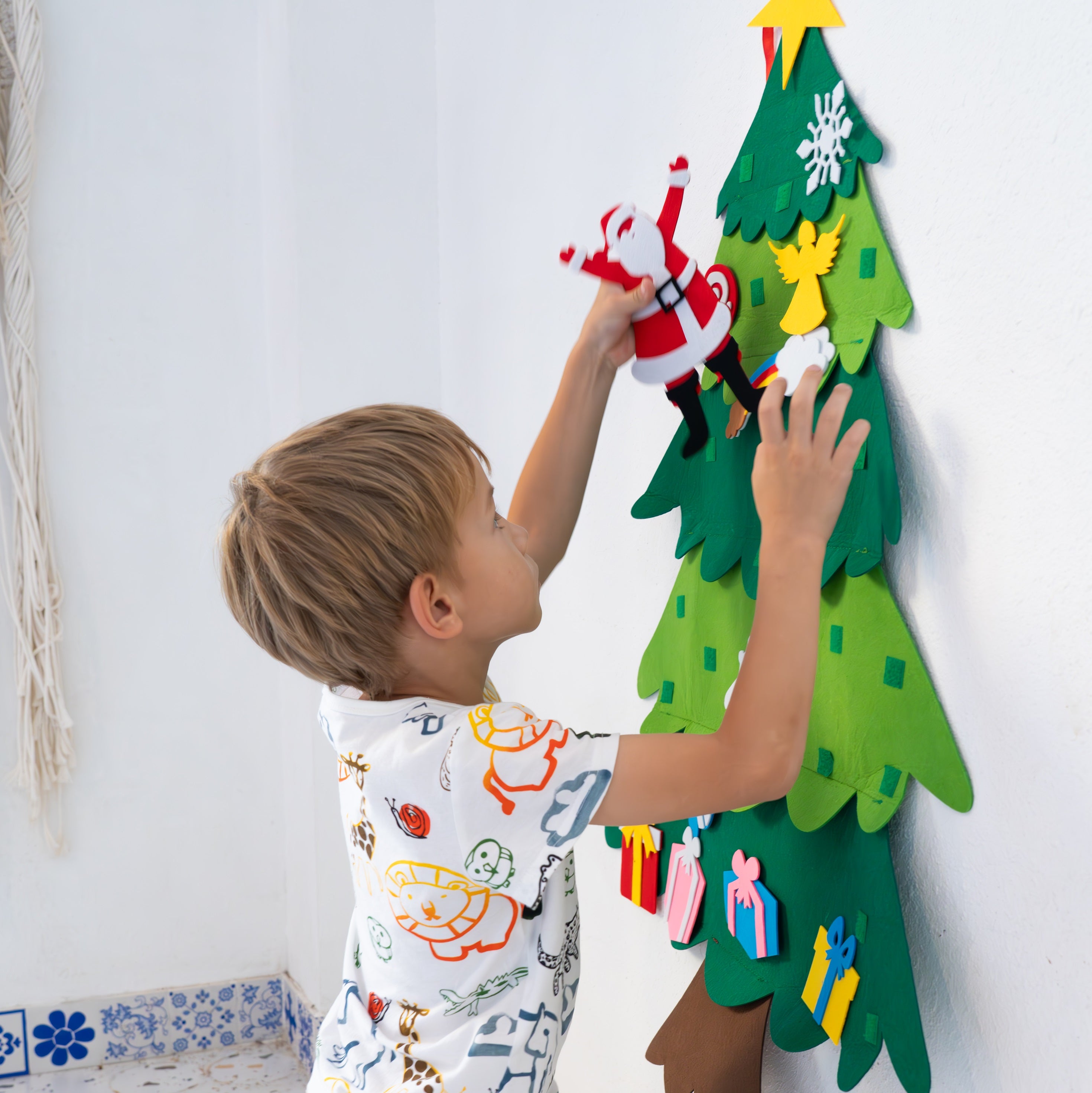 Sapin de Noël pour enfants (comprend 30 décorations)